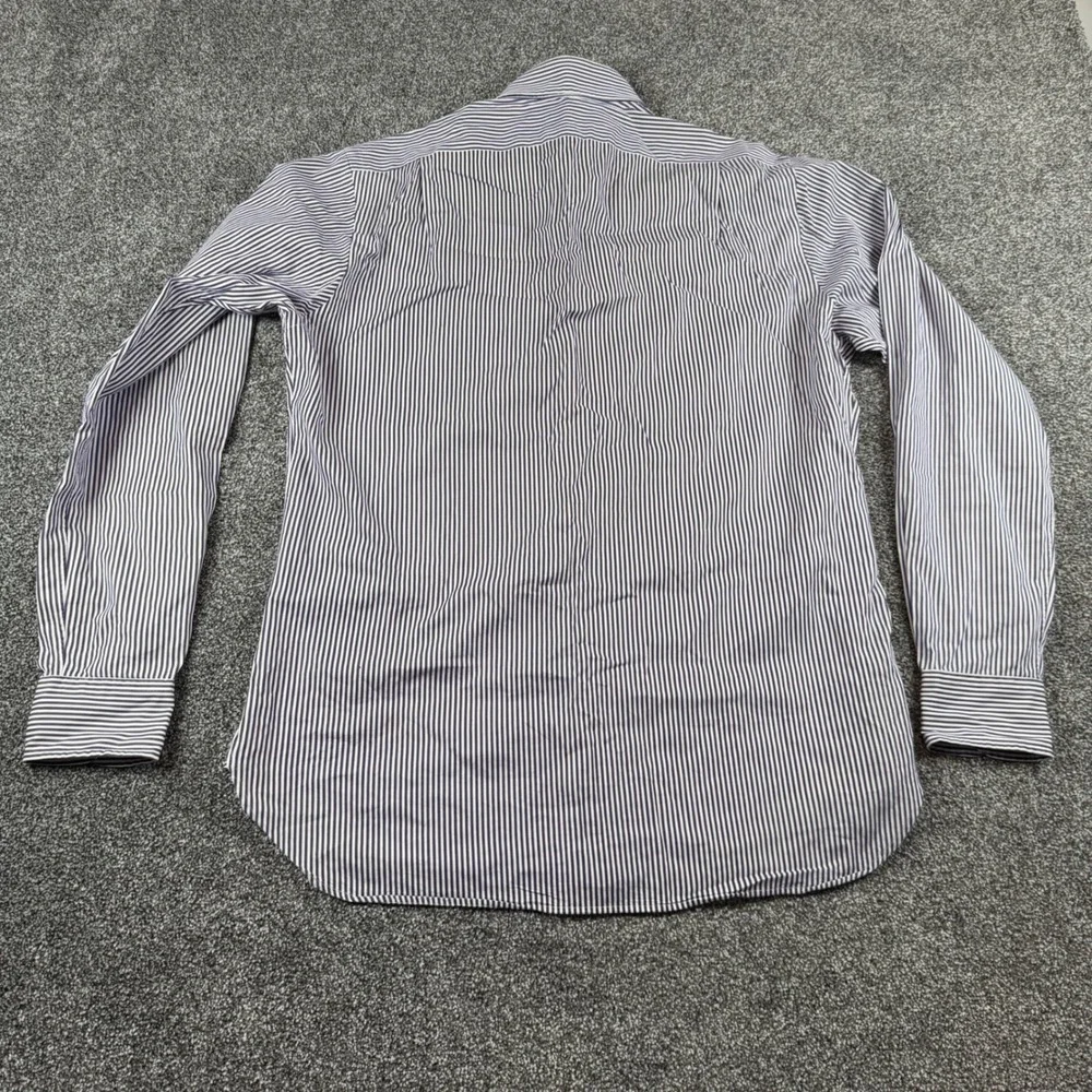 Polo Ralph Lauren Button Down Men's 15.5-35 Purple Striped Estate Custom Fit
